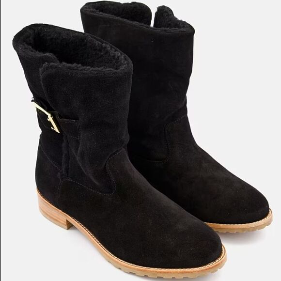 BRAND NEW JACK ROGERS SADIE SHERPA FAUX SUEDE SHEARLING LINED BOOTIES - Picture 13 of 16